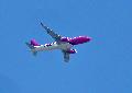Wizzair A320 over from Budapest