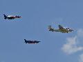 B-25J Mitchell and two AlphaJet, Redbull