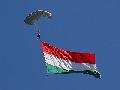 Hungarian Paratroopers and National Flag