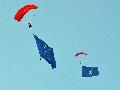 Slovak paras and UN and NATO flag